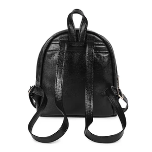 Kép 3/5 - Prestige Fekete Műbőr Női Hátitáska