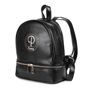 Kép 1/5 - Prestige Fekete Műbőr Női Hátitáska