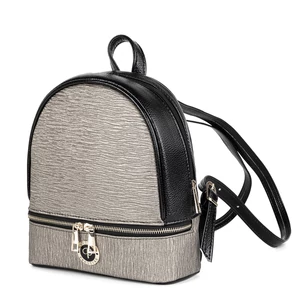 Kép 1/4 - Prestige Arany-Fekete Női Műbőr Hátitáska