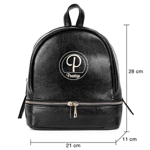 Kép 4/5 - Prestige Fekete Műbőr Női Hátitáska