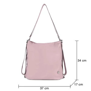 Kép 4/5 - Rózsaszín Vízlepergetős Női Váll- és Hátitáska