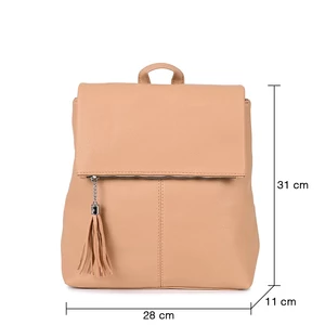 Kép 4/5 - Barack Színű Műbőr Női Hátizsák