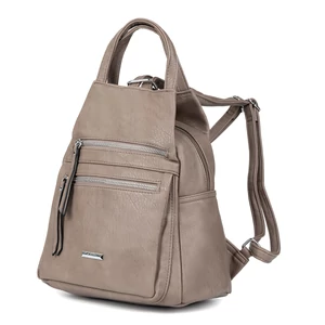 Kép 1/4 - Silvia Rosa Sötétbézs Műbőr Többfunkciós Hátitáska