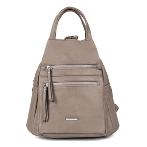 Kép 2/4 - Silvia Rosa Sötétbézs Műbőr Többfunkciós Hátitáska