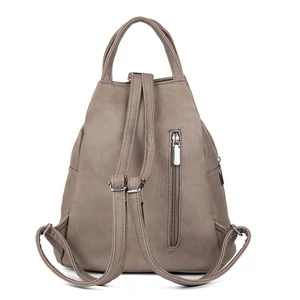 Kép 3/4 - Silvia Rosa Sötétbézs Műbőr Többfunkciós Hátitáska