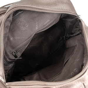 Kép 4/4 - Silvia Rosa Sötétbézs Műbőr Többfunkciós Hátitáska