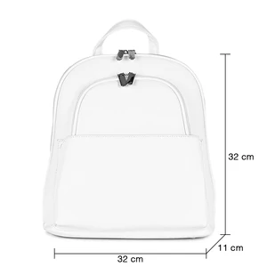 Kép 4/7 - Fehér Műbőr Női Hátitáska