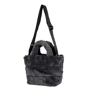 Kép 4/5 - David Jones Sötétszürke Műszőrmés Kézitáska