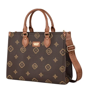 Kép 1/4 - Coveri Kávébarna Mintás Női Kézitáska