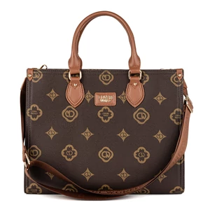 Kép 2/4 - Coveri Kávébarna Mintás Női Kézitáska