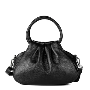 Kép 2/5 - Vera Pelle Fekete Valódi Bőr Kézitáska