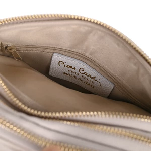 Kép 4/6 - Pierre Cardin Bézs Valódi Bőr Oldaltáska