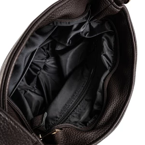 Kép 5/5 - Prestige Kávébarna Női Műbőr És Művelúr Oldaltáska