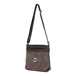 Kép 4/5 - Prestige Kávébarna Női Műbőr És Művelúr Oldaltáska