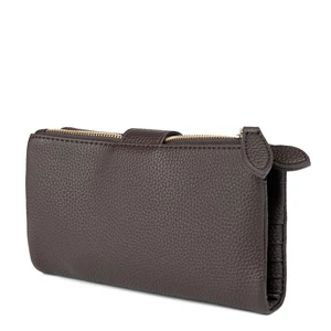 Kép 2/4 - Kávébarna Nagyméretű Sokzsebes Csatos Pénztárca