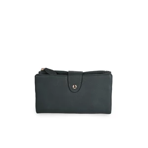 Kép 1/3 - Sötétzöld Nagyméretű Sokzsebes Csatos Pénztárca