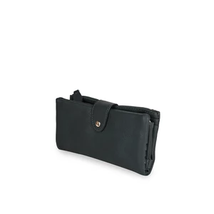 Kép 2/3 - Sötétzöld Nagyméretű Sokzsebes Csatos Pénztárca