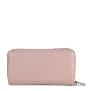 Kép 3/5 - Púderrózsaszín Valódi Bőr Nagy Méretű Női Pénztárca