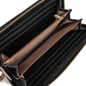 Kép 4/4 - Coveri Fekete Mintás Nagy Méretű Női Pénztárca