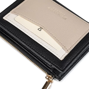 Kép 5/5 - Diana&Co Fekete-Bézs Műbőr Kis Méretű Női Pénztárca
