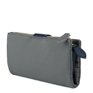 Kép 2/5 - Szürke Nagyméretű Sokzsebes Csatos Pénztárca