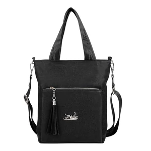 Kép 2/4 - Zellia Fekete Csillámos Női Műbőr Válltáska