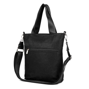 Kép 3/4 - Zellia Fekete Csillámos Női Műbőr Válltáska