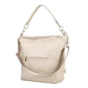 Kép 3/4 - Zellia Arany Színű Szövet Mintás Női Válltáska