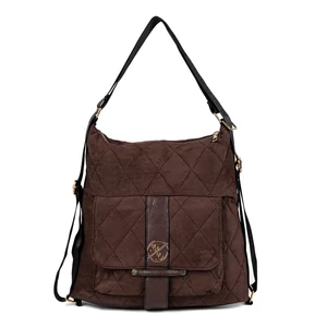 Kép 2/4 - Kávébarna Művelúr Női Válltáska