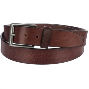 Kép 2/5 - Bellugio Koptatott Barna Valódi Bőr Férfi Öv - 125 cm