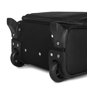 Kép 6/7 - Leonardo Da Vinci Piros Puha Falú Kabinbőrönd (40x30x20)