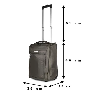 Kép 4/8 - Ormi Keki Zöld Kis Méretű Puha Falú Összecsukható Bőrönd