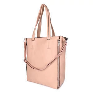 Kép 2/6 - Rózsaszín Műbőr Shopper Táska Szett