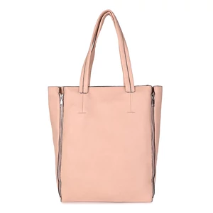 Kép 3/6 - Rózsaszín Műbőr Shopper Táska Szett