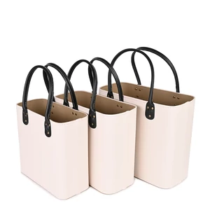 Kép 3/4 - Bézs-Fekete Kis Méretű Shopper Táska