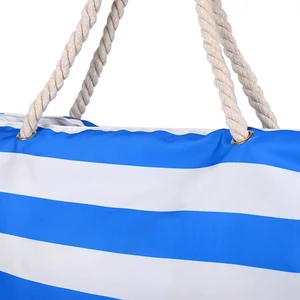 Kép 3/5 - Kék-Fehér Csíkos Mintás Strandtáska