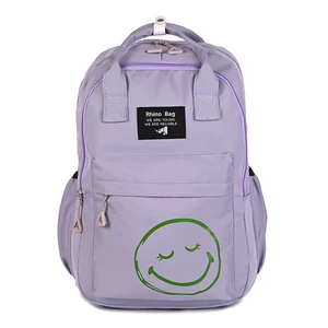 Kép 2/6 - Smiley Mintás Lila Unisex Hátizsák