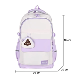 Kép 4/7 - Lila-Fehér Vízlepergető Hátizsák