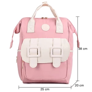 Kép 4/13 - Rózsaszín-Bézs Vízlepergető Pelenkázó Hátitáska