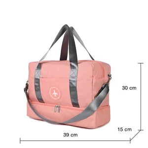 Kép 4/11 - Rózsaszín Többféleképpen Hordható Kézipoggyász (30x39x16)