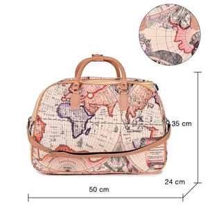 Kép 3/6 - Térkép Mintás Nagy Méretű Utazótáska