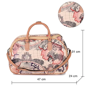 Kép 3/6 - Térkép Mintás Közepes Méretű Utazótáska