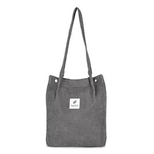 Kép 2/4 - Szürke Kordbársony Válltáska