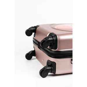 Kép 5/6 - Pink Kemény Nagy Méretű Bőrönd (4 kerekű) L