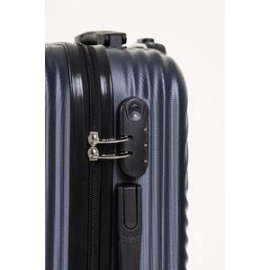 Kép 5/6 - LC Sötétkék Közepes Méretű Kemény Bőrönd