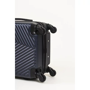 Kép 6/6 - LC Sötétkék Közepes Méretű Kemény Bőrönd