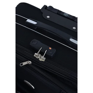 Kép 4/6 - Hachi Fekete Nagyméretű Puha Falú Bőrönd