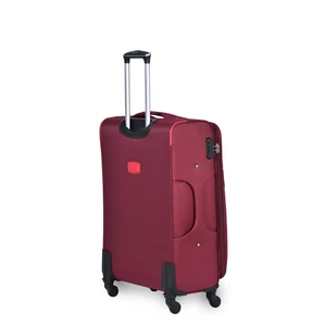 Kép 3/8 - Bordó Színű Puha Nagy Méretű Bőrönd