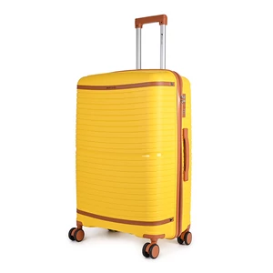 Kép 1/7 - Pierre Cardin Sárga Nagy Méretű Csendes Bőrönd