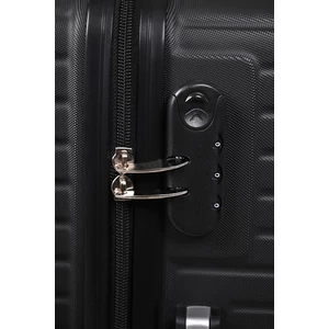 Kép 5/6 - Fekete Nagy Méretű Extra Csendes Négykerekű Bőrönd